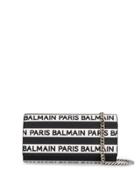 Balmain Logo Stripe Mini Bag - Black