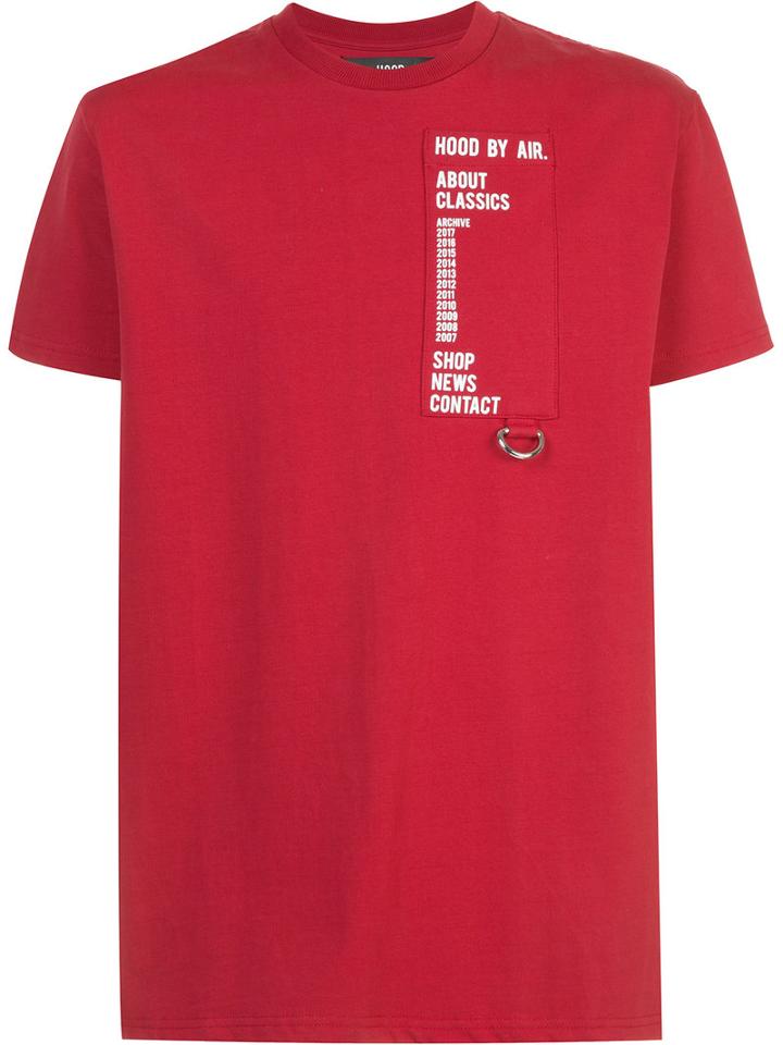 Hood By Air Loose-fit T-shirt, Men's, Size: Medium, Red, Cotton