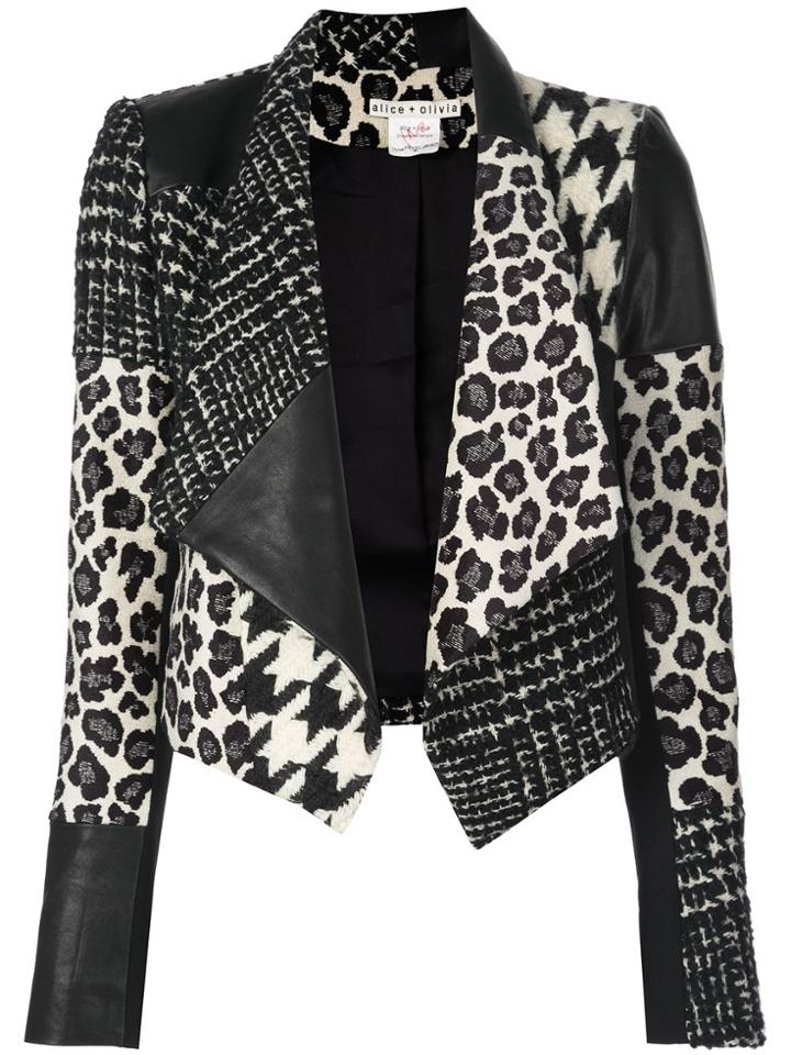 Alice+olivia Harvey Patchwork Jacket - Black