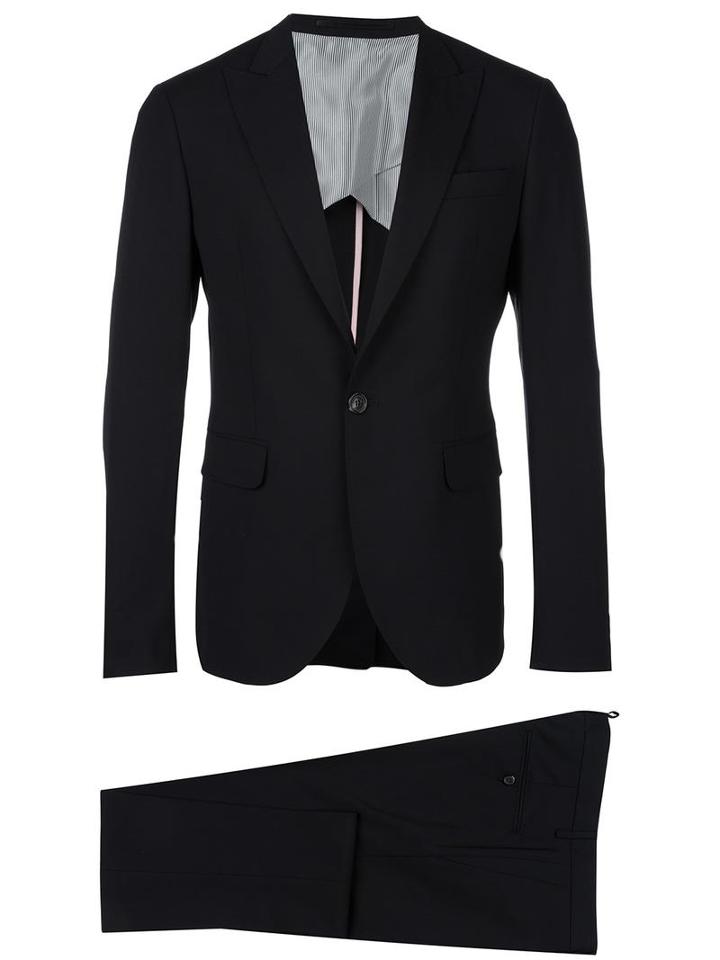 Dsquared2 Tokyo Two-piece Suit, Men's, Size: 52, Black, Virgin Wool/spandex/elastane/polyester/cotton