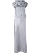 Uma Raquel Davidowicz 'dupla' Dress, Women's, Size: 40, Grey, Acetate/polyester