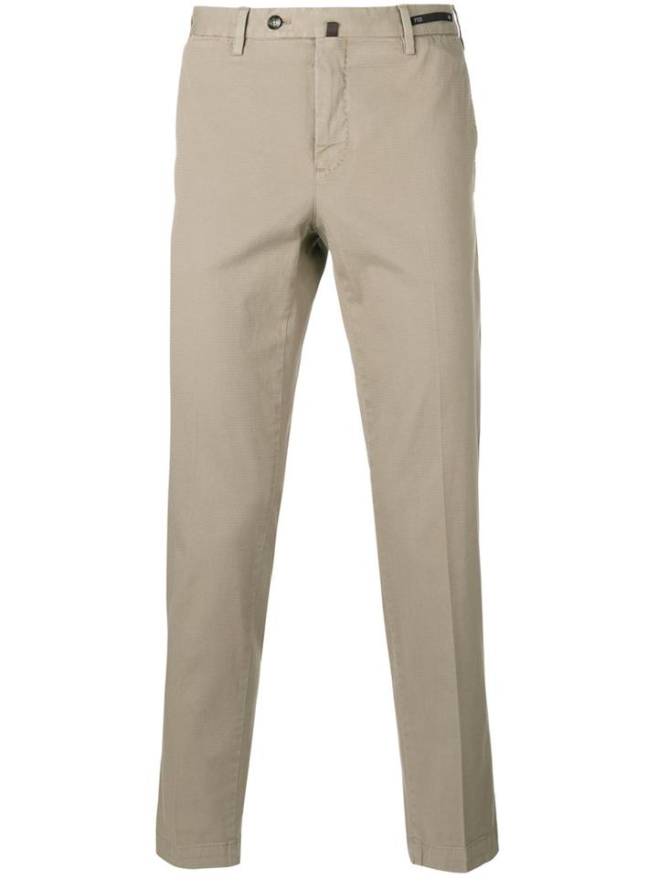Pt01 Skinny Cropped Trousers, Men's, Size: 50, Nude/neutrals, Cotton/spandex/elastane