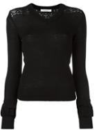 Philosophy Di Lorenzo Serafini V-neck Sweater, Women's, Size: 40, Black, Polyamide/rayon/virgin Wool
