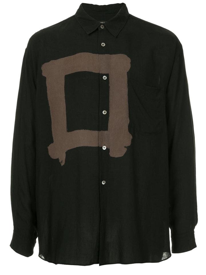 Comme Des Garçons Vintage Square Print Shirt - Black