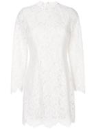 Ganni Scalloped Lace Dress - White