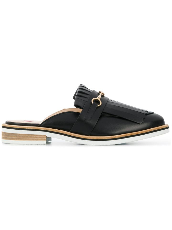 Hogl Gold-tone Detail Mules - Black