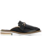 Hogl Gold-tone Detail Mules - Black