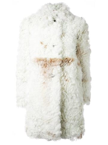 No21 Fur Coat, Women's, Size: 38, Nude/neutrals, Lamb Skin
