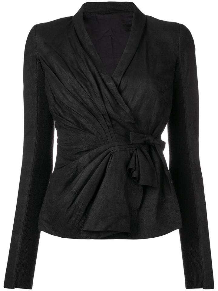 Rick Owens Tungsten Wrap Jacket - Black