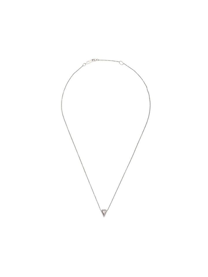 Eva Fehren 18kt White Gold The Mini Armour Diamond Pendant Necklace -