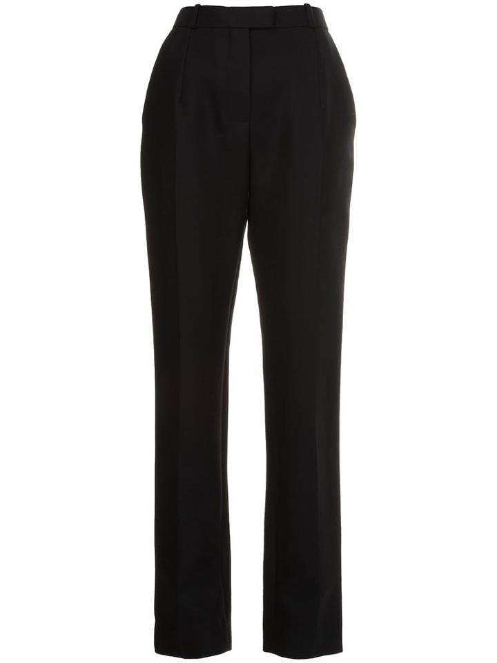 Carven Slim-fit Trousers, Women's, Size: 42, Black, Cotton/virgin Wool