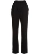 Carven Slim-fit Trousers, Women's, Size: 42, Black, Cotton/virgin Wool