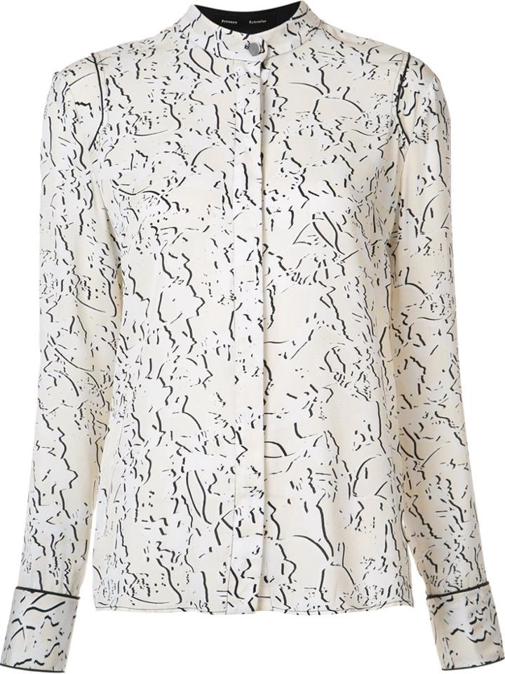 Proenza Schouler Double Vine Print Blouse - Nude & Neutrals