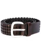 Orciani - Textured Belt - Men - Leather - 85, Brown, Leather