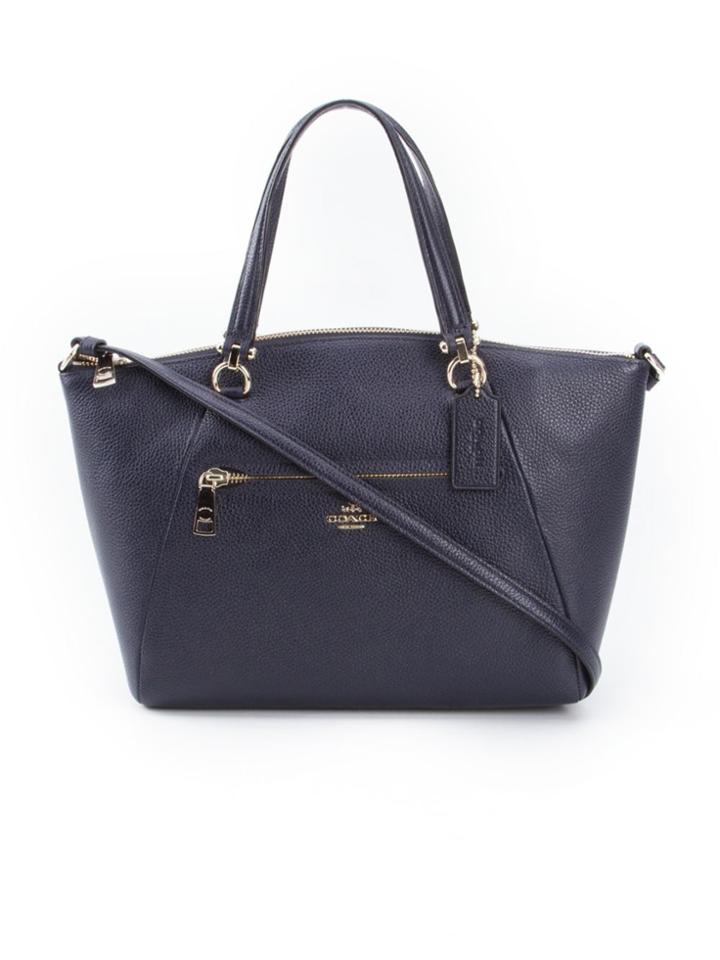 Coach Pbble Prairie Satchel - Blue