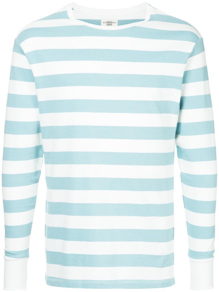 Kent & Curwen Striped Long Sleeve Shirt - Blue
