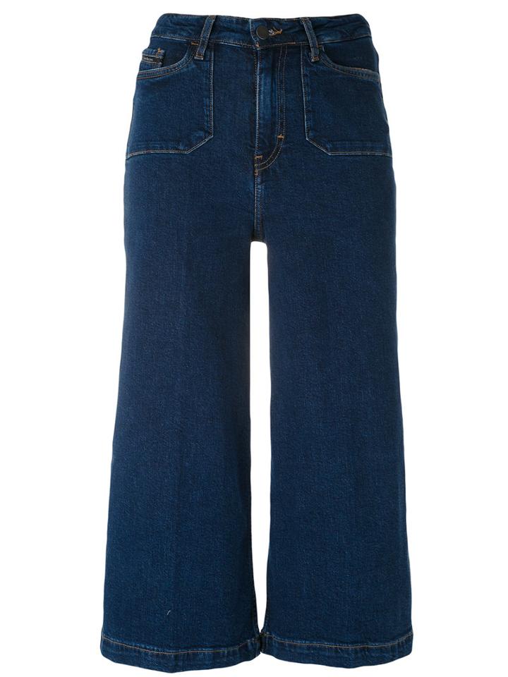 Calvin Klein Jeans - Cropped Wide-leg Jeans - Women - Cotton/polyester/spandex/elastane - 29, Blue, Cotton/polyester/spandex/elastane