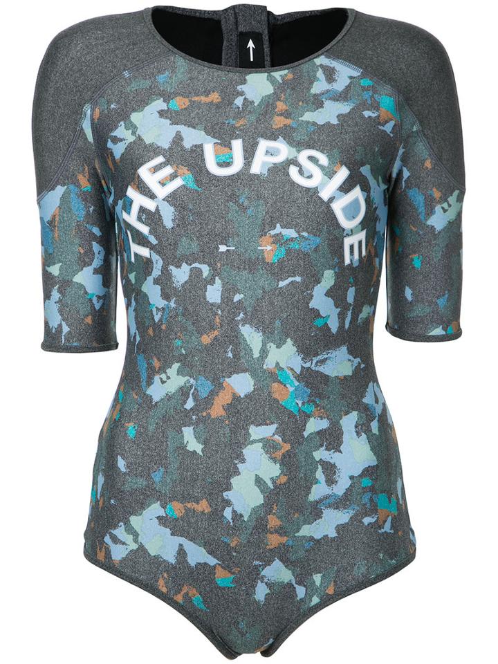 The Upside - Camouflage Print Swimsuit - Women - Polyamide - S, Grey