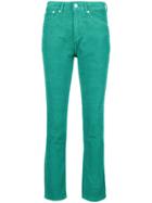 Officine Generale Slim-fit Corduroy Trousers - Green