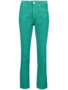 Officine Generale Slim-fit Corduroy Trousers - Green