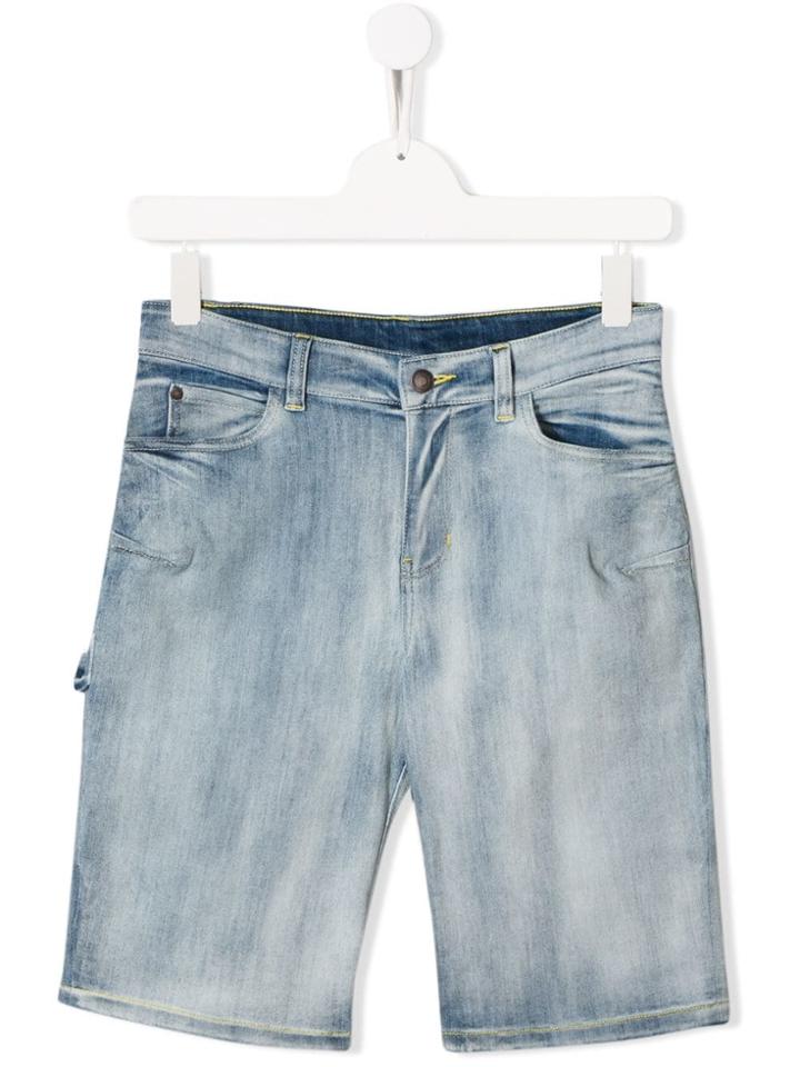 Little Marc Jacobs Washed Denim Shorts - Blue