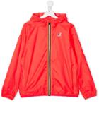 K Way Kids Teen Lightweight Hooded Jacket - Orange