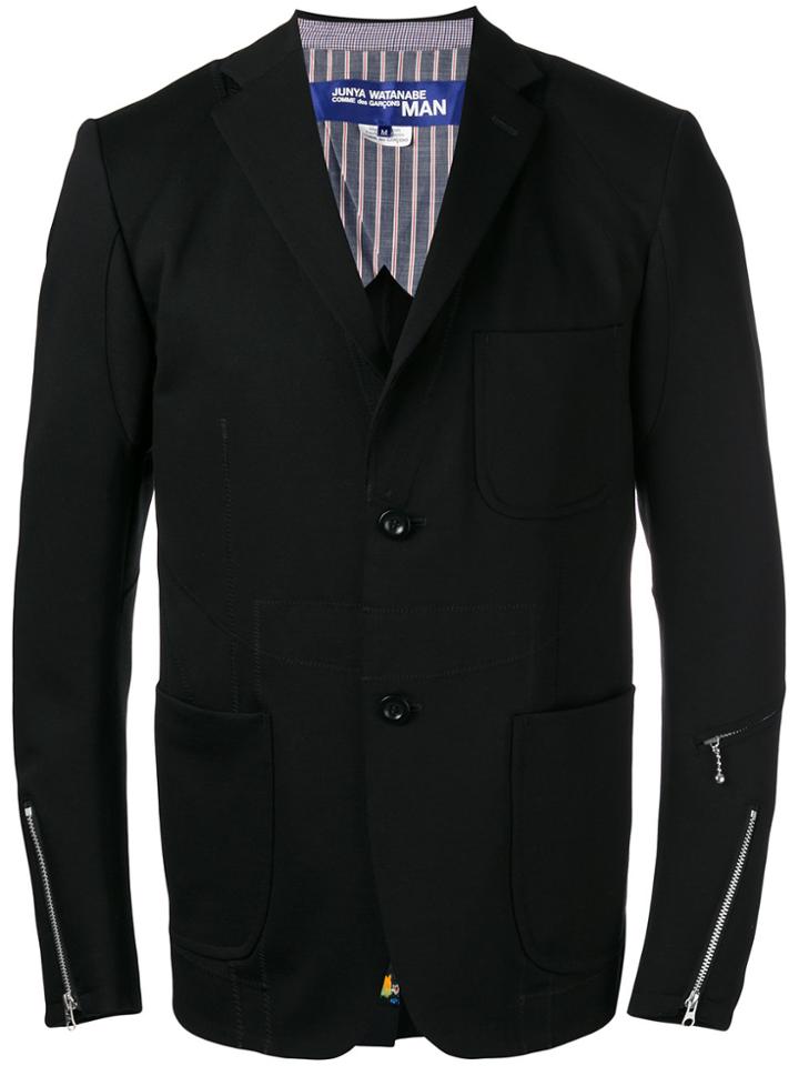 Junya Watanabe Comme Des Garçons Man Zip Details Blazer - Black