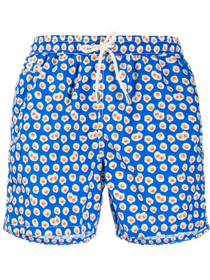 Mc2 Saint Barth Egg Print Swim Shorts - Blue