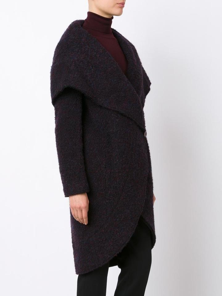 Zac Zac Posen 'camilla' Cocoon Wrap Coat, Women's, Size: Xl, Pink/purple, Cotton/polyester/wool
