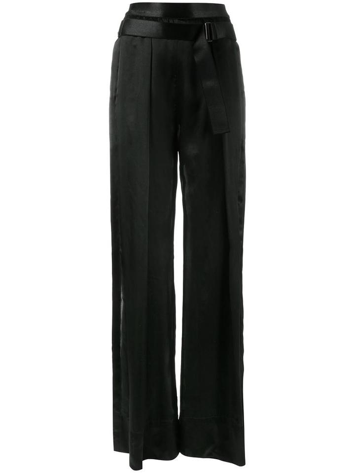 Ann Demeulemeester Flared Trousers, Women's, Size: 44, Black, Silk/cotton/rayon