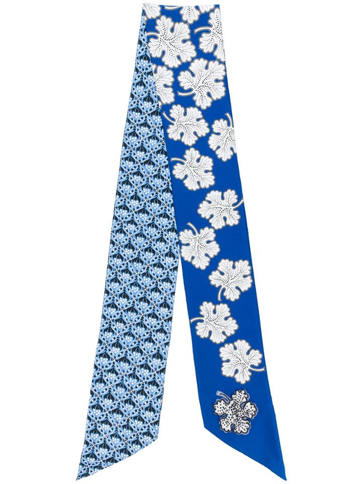 Fendi Twill Flowers Scarf - Blue