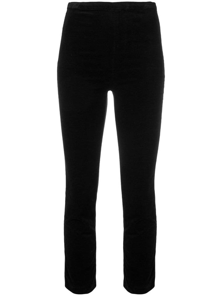 J Brand Skinny Velvet Trousers - Black