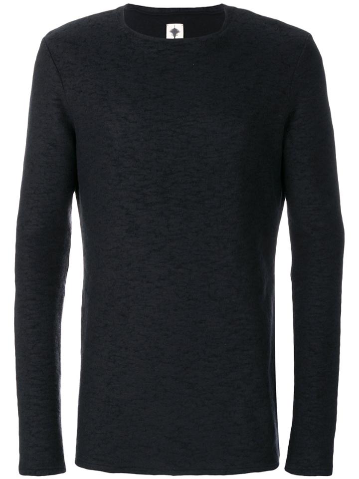 Forcerepublik Wide Neck Textured Sweater - Black