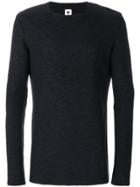 Forcerepublik Wide Neck Textured Sweater - Black