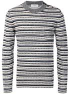Pringle Of Scotland Sanquhar Stripe Jumper - Blue