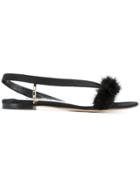 Olgana Open-front Sandals - Black