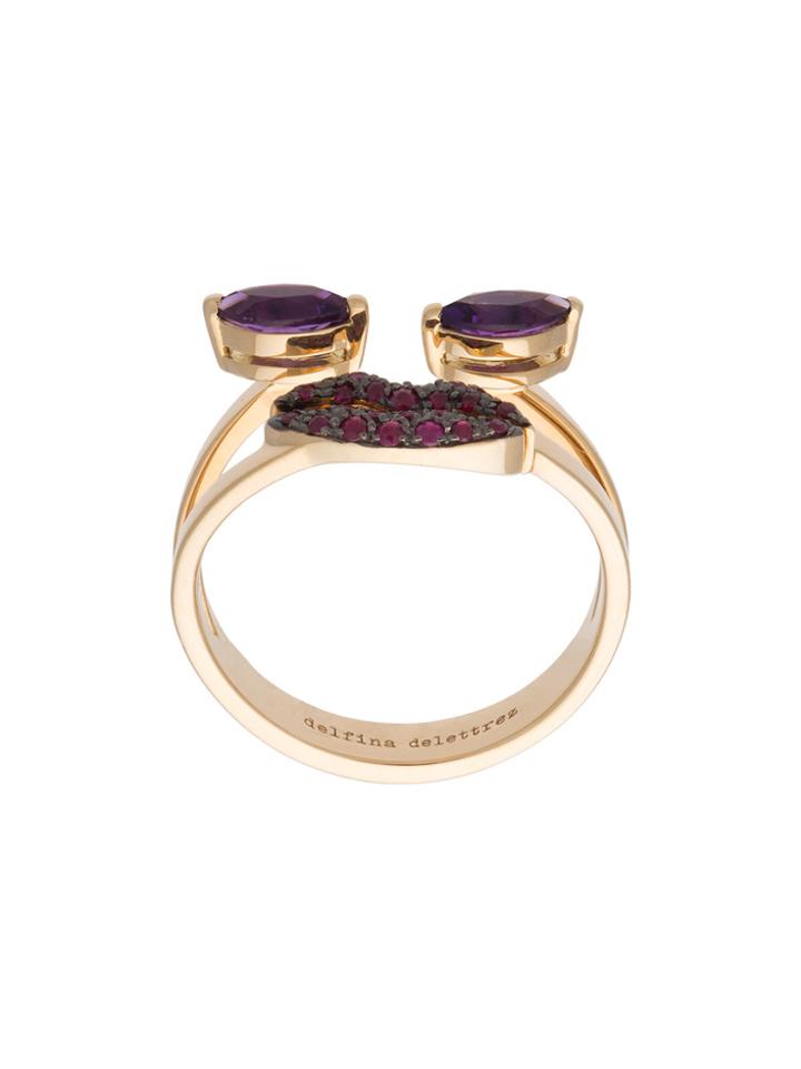 Delfina Delettrez Ana Ring - Pink & Purple