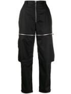 Prada Zipped Cargo Trousers - Black