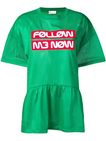 Red Valentino Follow Me Now Mesh Top - Green