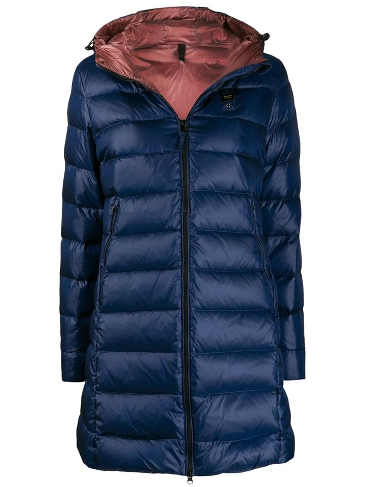 Blauer George Long Padded Coat - Blue