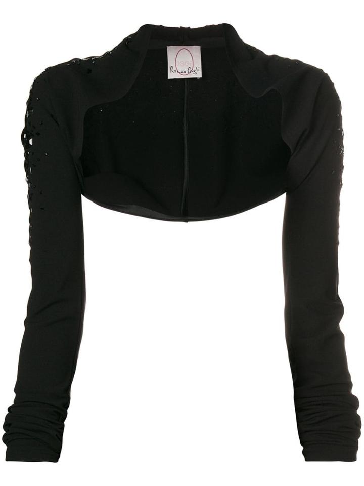 Romeo Gigli X Eggs Fitted Bolero Jacket - Black