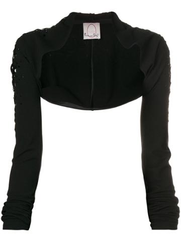 Romeo Gigli X Eggs Fitted Bolero Jacket - Black