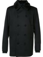 Oamc Double Breasted Coat, Men's, Size: Medium, Black, Polyamide/polyester/viscose/virgin Wool