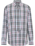 Burberry Vintage Check Cotton Shirt And Tie Twinset - Blue
