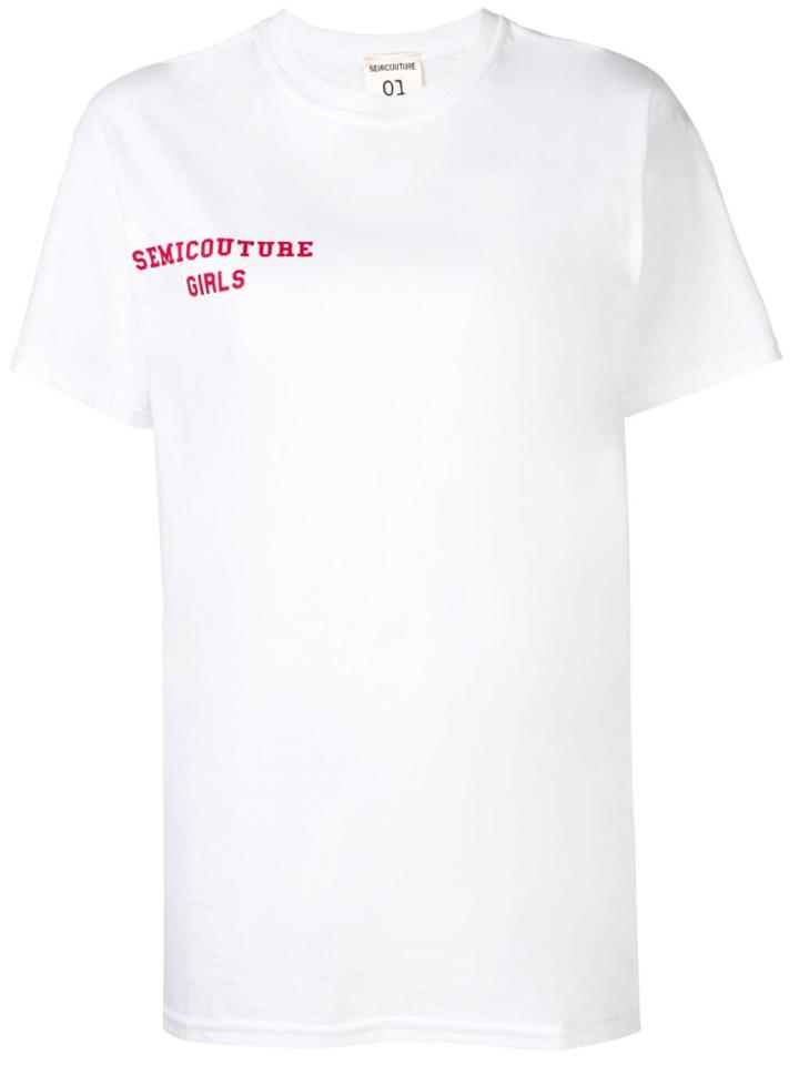 Semicouture Logo Print T-shirt - White