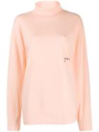 Ambush Print Turtle Neck Sweatshirt - Pink