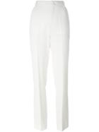 See By Chloé Straight Leg Trousers, Women's, Size: 38, White, Polyester/spandex/elastane/viscose