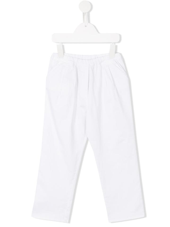 Le Petit Coco Ruched Trousers, Girl's, Size: 6 Yrs, White
