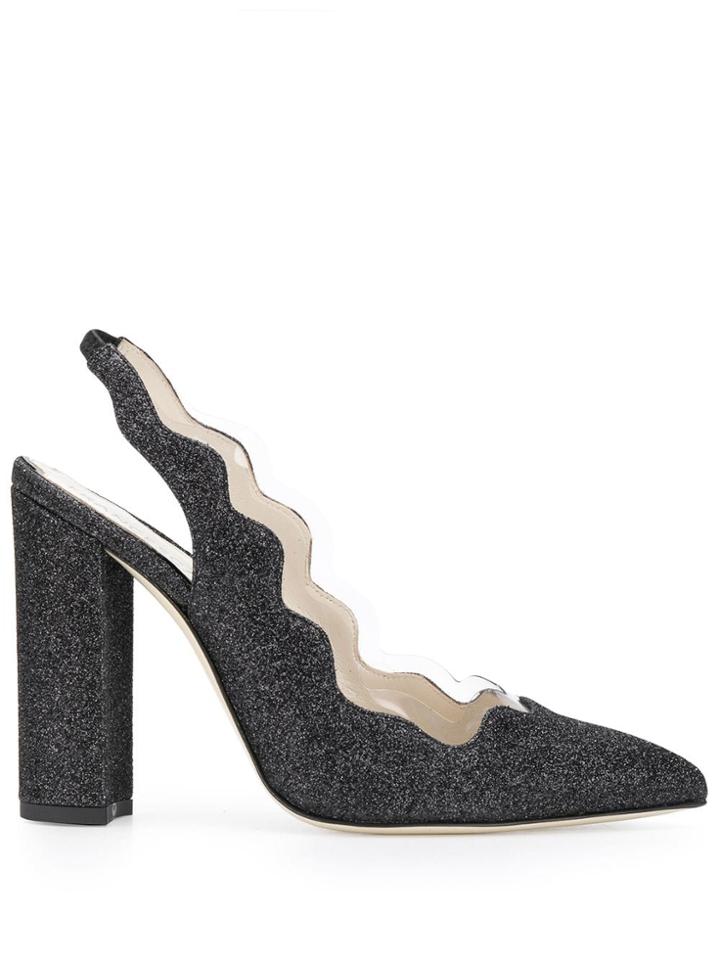 Francesca Bellavita Moon Lurex Pumps - Black
