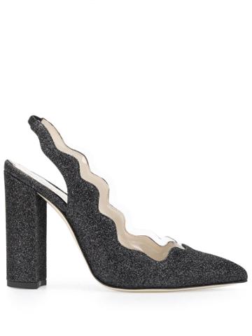 Francesca Bellavita Moon Lurex Pumps - Black